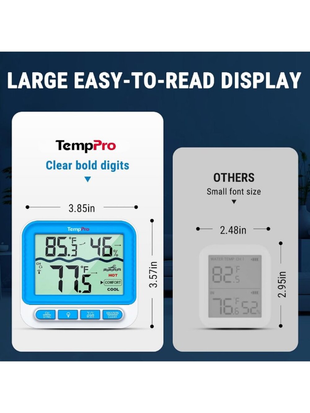Wireless Floating Pool Thermometer - Easy Read, Battery Included, TempPro Design - Picture 5 of 8